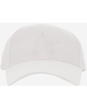 Golden Goose Cotton Baseball Cap With Logo - White