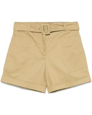 Officine Generale Fati Short Twill Cot Piedye - Natural