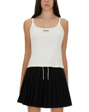 Versace Tops With Logo - Black