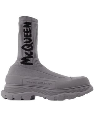 McQueen Sock Boots - Grey