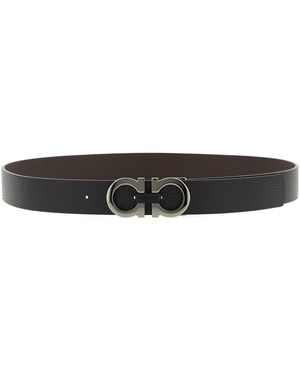 Ferragamo Wendegürtel "Gancini". - Weiß