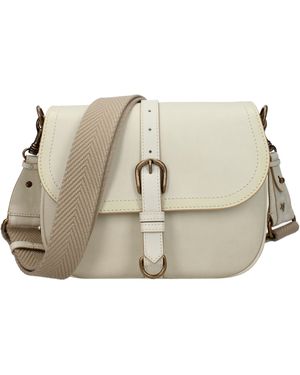 Golden Goose Shoulder Bags Sally Leather/Porcelain - Natural