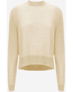 Jil Sander Wool And Cashmere Blend Jumper - Natural