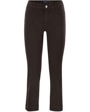 Sportmax Enna Denim Trousers With Mini Flare Line - Grey