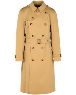 Burberry Long 'Kensington' Beige Algody Cabachá - Neutro