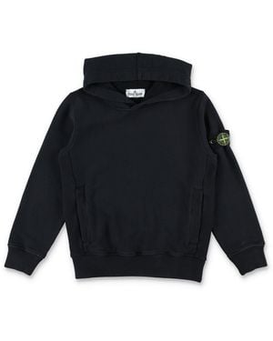 Stone Island Junior Hooded Sweatshirt - Blue