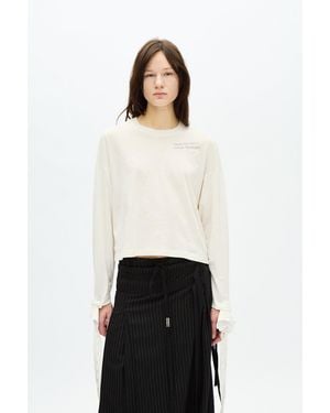 Ann Demeulemeester Nikki Relax Fit Boxy T-Shirt With "Teenage Apocaly - White