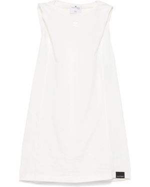 Courreges Hooded Tank Top - White