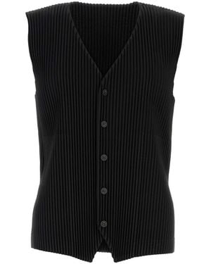 Homme Plissé Issey Miyake Polyester Vest - Black