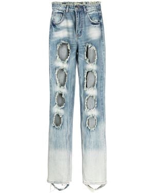 デニム・ジーパン Duran Lantik Cut-Out Denim Jeans Duran Lantik Cut-Out Denim Jeans in Blue | THE LIST