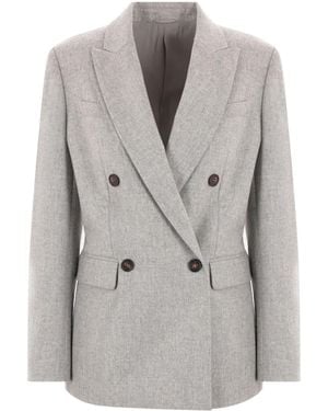 Brunello Cucinelli Jackets - Grey