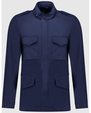 AUTORE Cotton Field Jacket - Blue