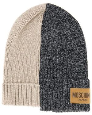 Moschino Wool Cap With Logo - Grey