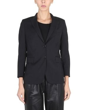 SAULINA Angelica Button-Fastening Blazer - Black