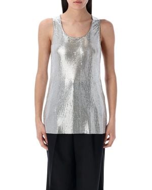 Junya Watanabe Metallic Mesh Tank Top - Grau