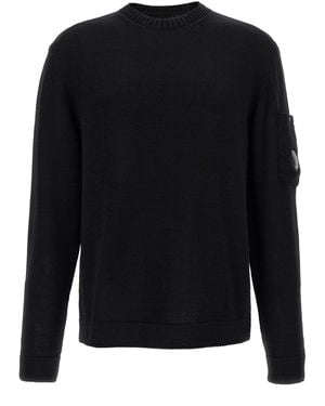 C.P. Company C.P. Firma Mercerisierter Baumwollpullover - Schwarz