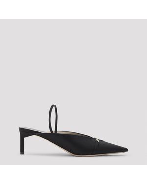 Tom Ford Satin-Pantoletten - Schwarz