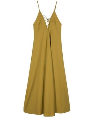 Forte Forte Maxikleid Aus Baumwolle - Grün