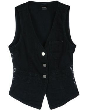 Pinko Gardener Gilet Blk Blk Denim - Black
