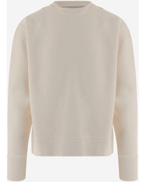 Golden Goose Cotton Sweatshirt With Logo - White