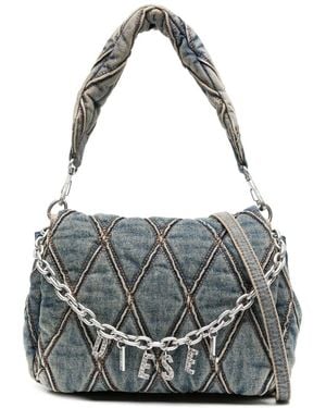 DIESEL Charm-D S Jeans-Schultertasche - Grau
