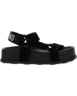Moschino Suede Sandals - Black