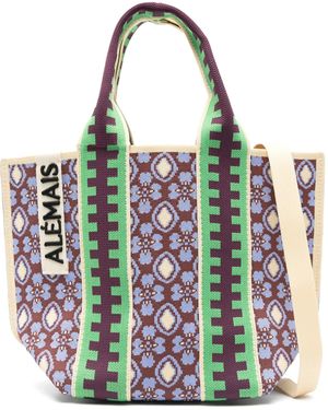 ALÉMAIS Teja Jacquard Mini Tote - White