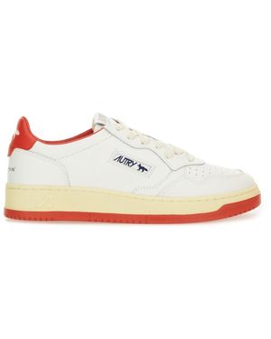Autry X Maison Kitsune Medialist Low Trainers - White
