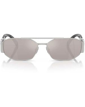 Versace Sonnenbrille Ve2287 1000 Ap Silber/Platin verspiegelt transparent Herren - Grau