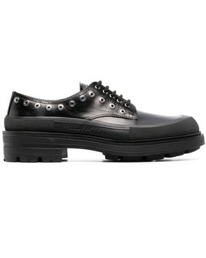 McQueen Alexander Mc Queen Brogues de cuero Slick Treat - Negro