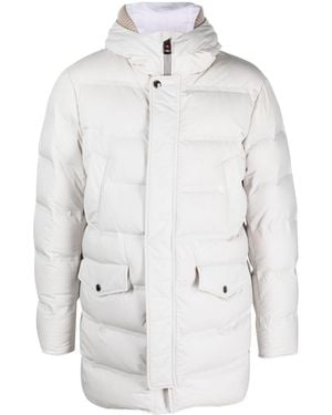 KIRED Kered Reus mit Kapuze -Down -Jacke - Weiß