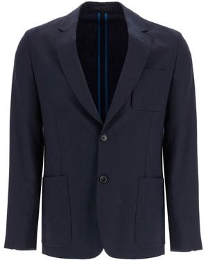 Paul Smith Blazer Sfoderato Antipiega-Uomo - Blu