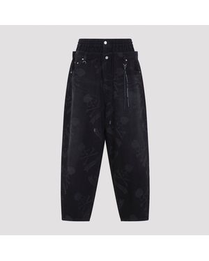 MASTERMIND WORLD Aloha Wide Fit Jeans - Blue