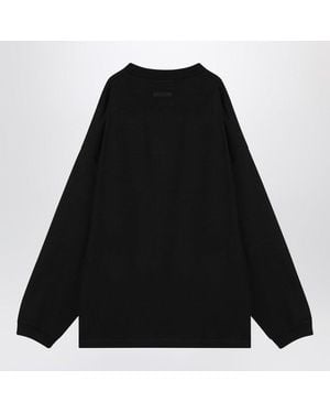 Fear Of God Long Sleeve T Shirt With University Logo - Black