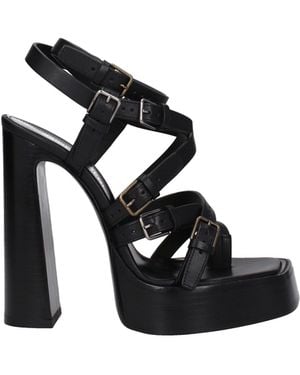 Saint Laurent Damess Sandalen Zwart Leer