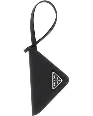 Prada Leather Name Tag - Black