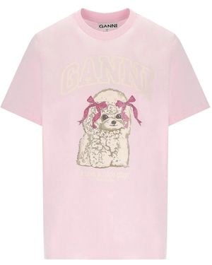 Ganni Poodle T-Shirt - Pink