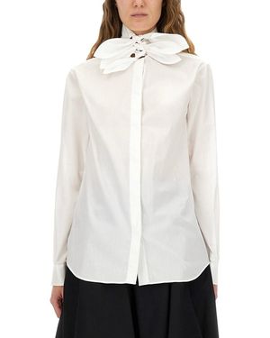 Moschino Cotton Poplin Jacquard Shirt - White
