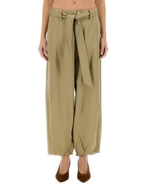 Alysi Belted Trousers - Green