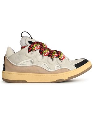 Lanvin 'Curb' White Lear Blend -Sneaker - Natur