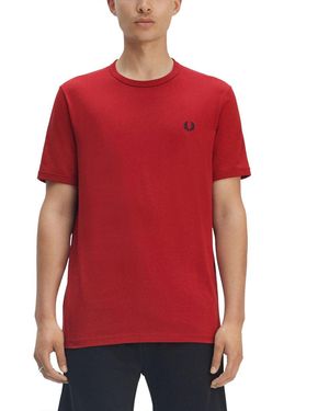 Fred Perry "Ringer" T Shirt - Red
