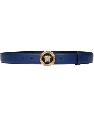 Versace Leather Belt - Blue