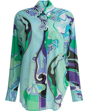 PUCCI Blouse Met Orchidee-Print - Groen
