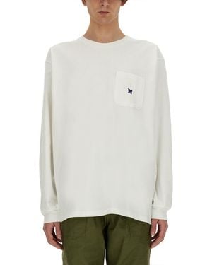 Needles T Shirt With Logo - Grey