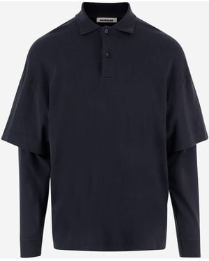 DARKPARK Langärmliges -Poloshirt aus Baumwolle - Blau