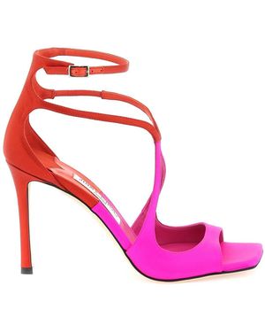 Jimmy Choo Satin Azia 95 Sandalias - Rosa