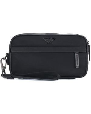 Emporio Armani Pochette de nailon - Negro