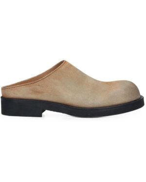 MM6 by Maison Margiela Suede Leather Slippers - White