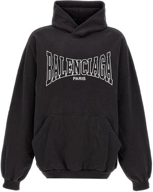 Balenciaga Logo imprima sudadera - Negro