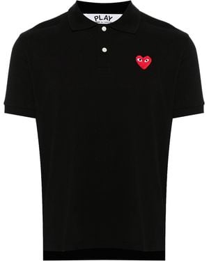 COMME DES GARÇONS PLAY Cotton Polo Shirt - Black